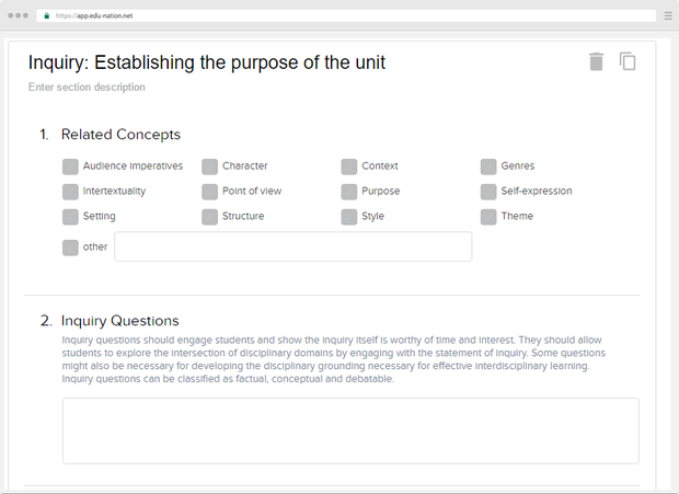 Unit Plan Builder