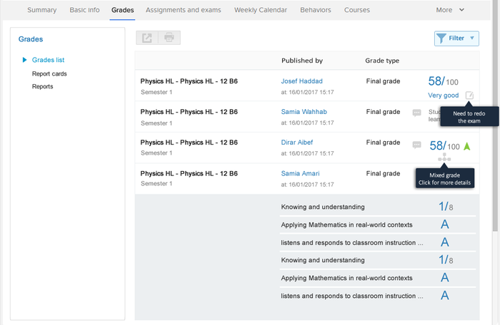 Student Gradebook