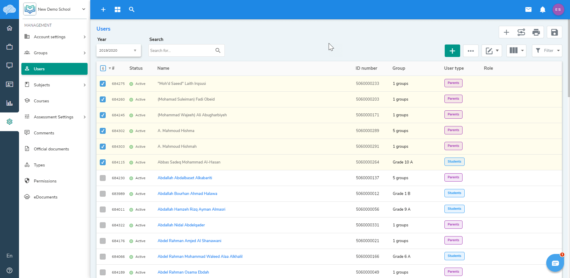 Grid-with-Actions