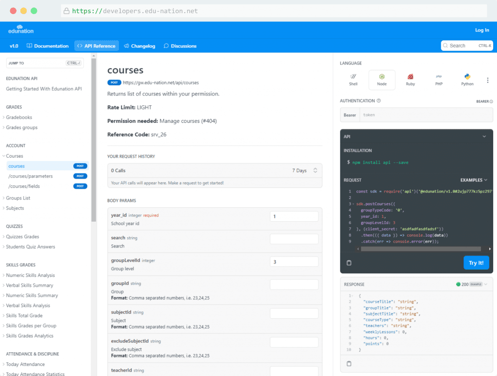 Edunation API